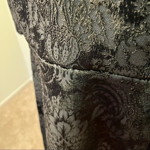 Barbara Bates vintage black women’s designer luxury embossed velour dress Size10 - Picture 5 of 9